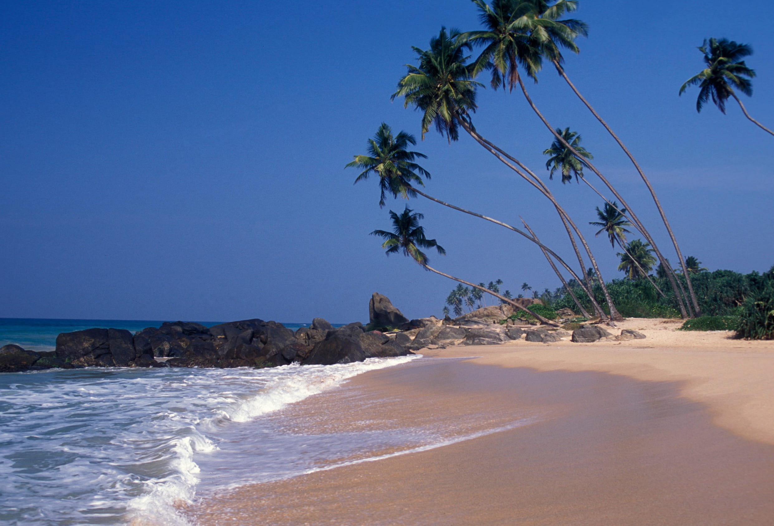 Hikkaduwa Beach on Sri Lanka's west coast