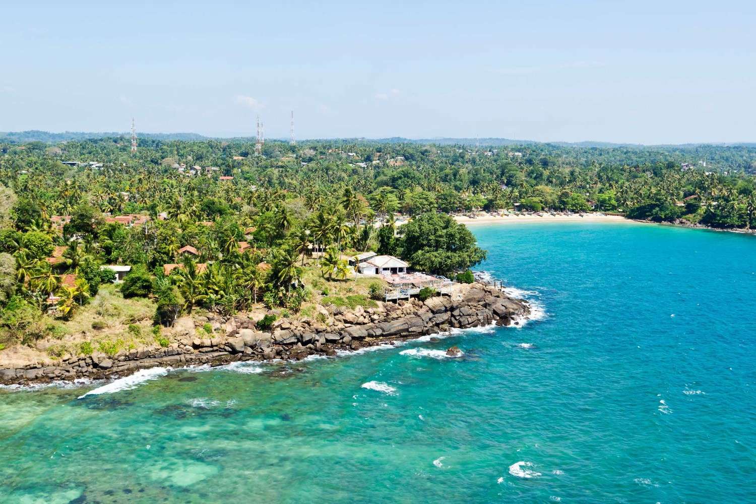 Overview Of A Rocky Beach In Sri Lanka