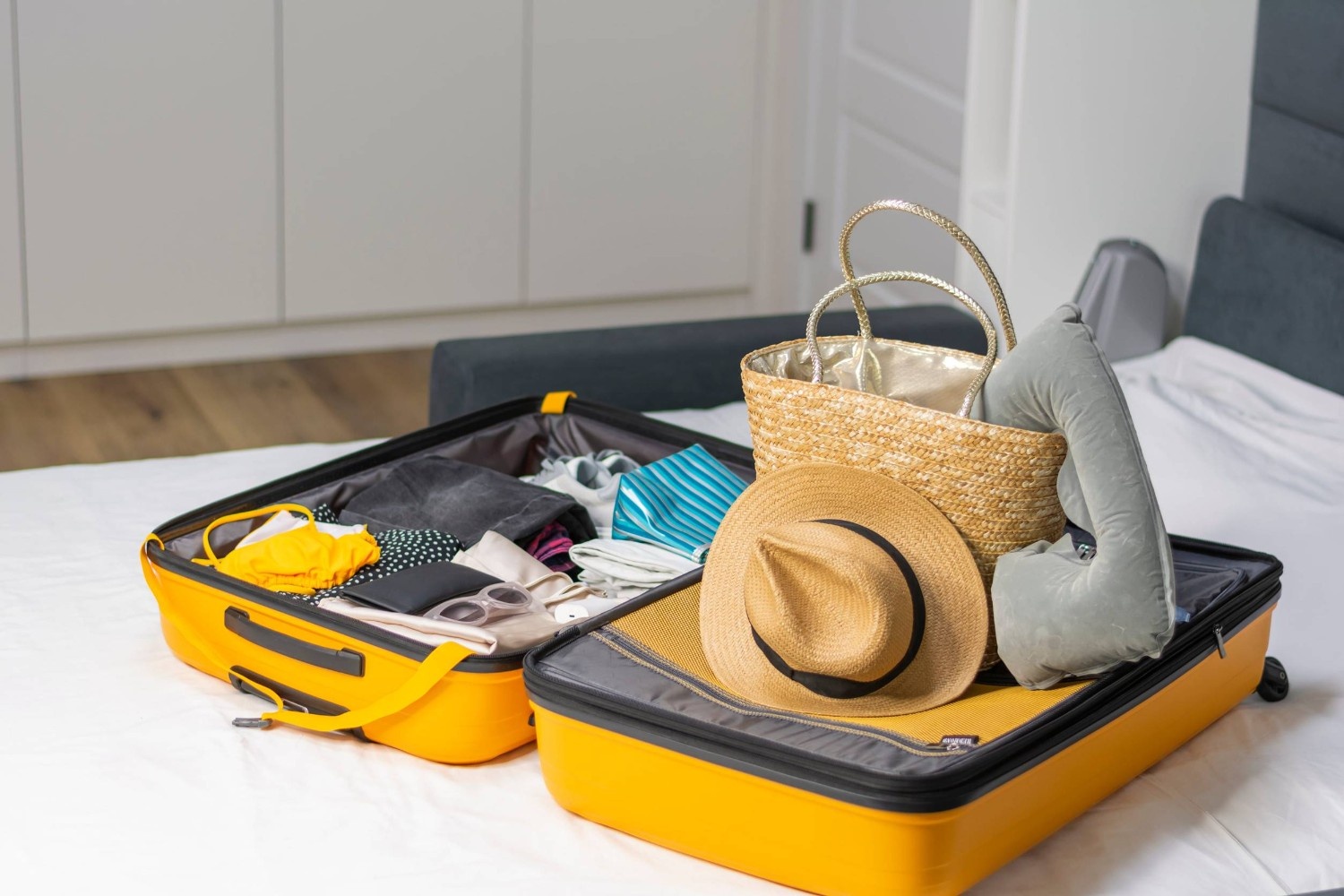 Suitcase Being Prepared For Journey