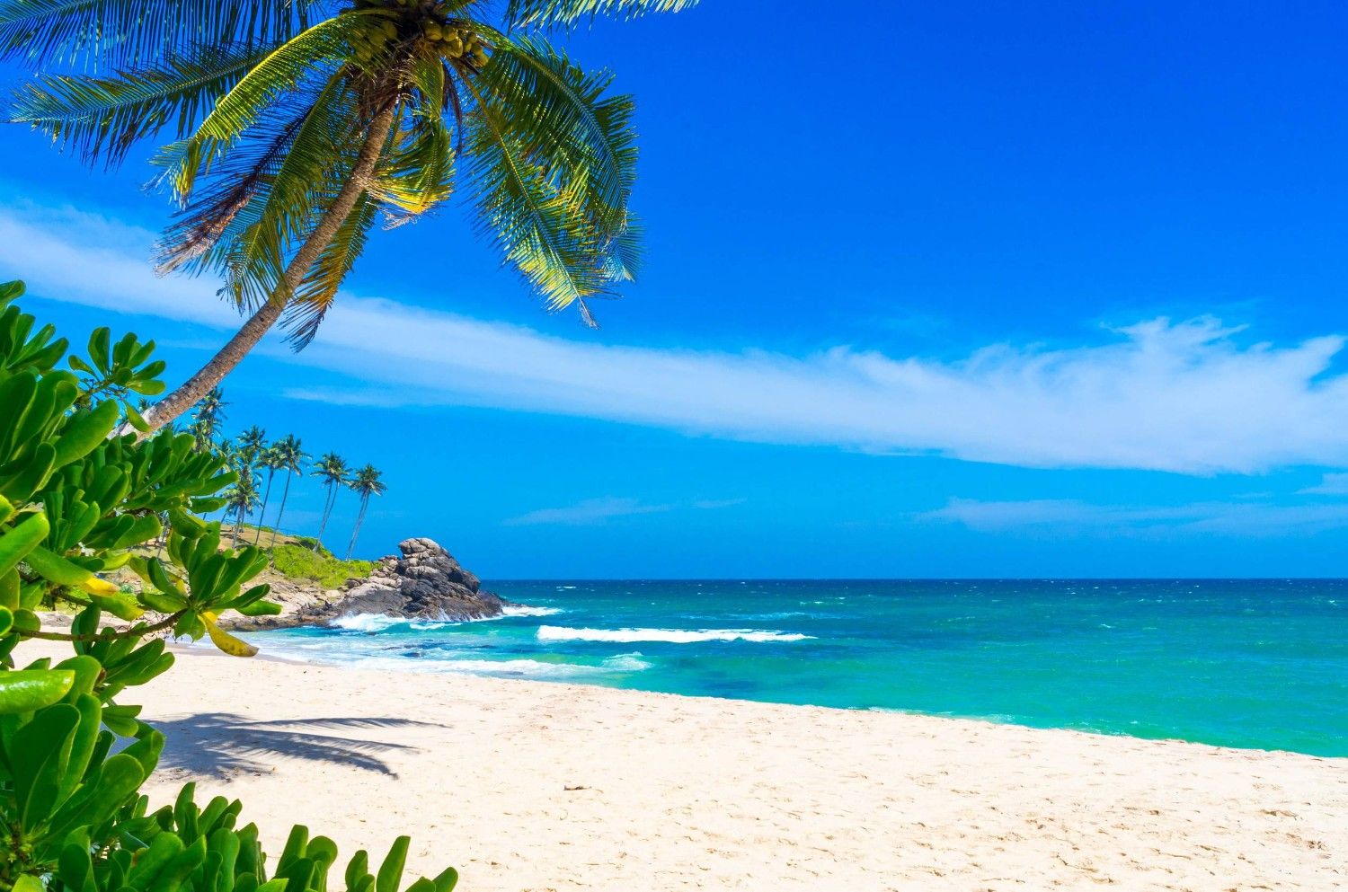 Sunny Day On A Sri Lankan Beach